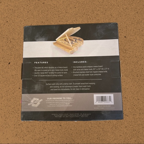 Piano Shaped Bamboo Cheeseboard - Picture 3 of 6